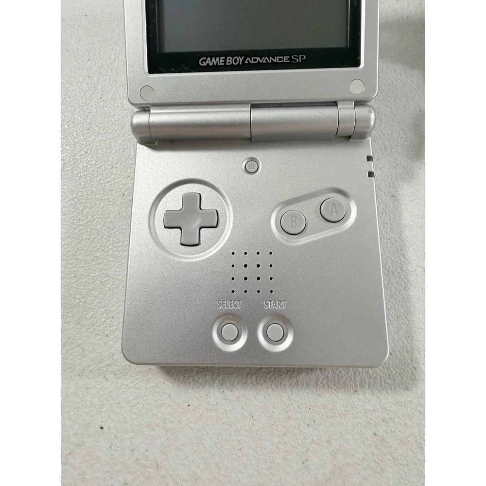 Nintendo Game Boy Advance SP AGS-001 Silver w/ Charger TESTED WORKING
